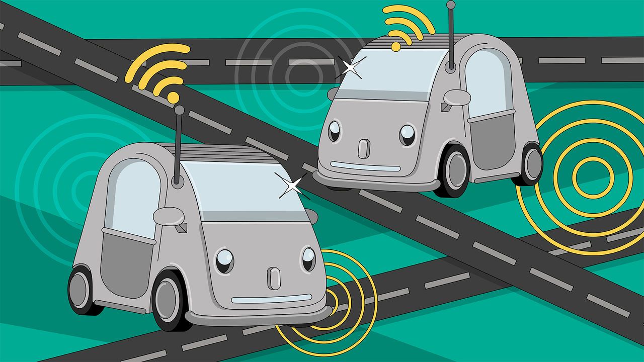 Two self driving cars