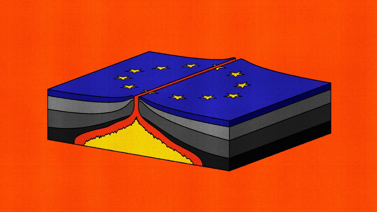Illustration of an EU tectonic plate
